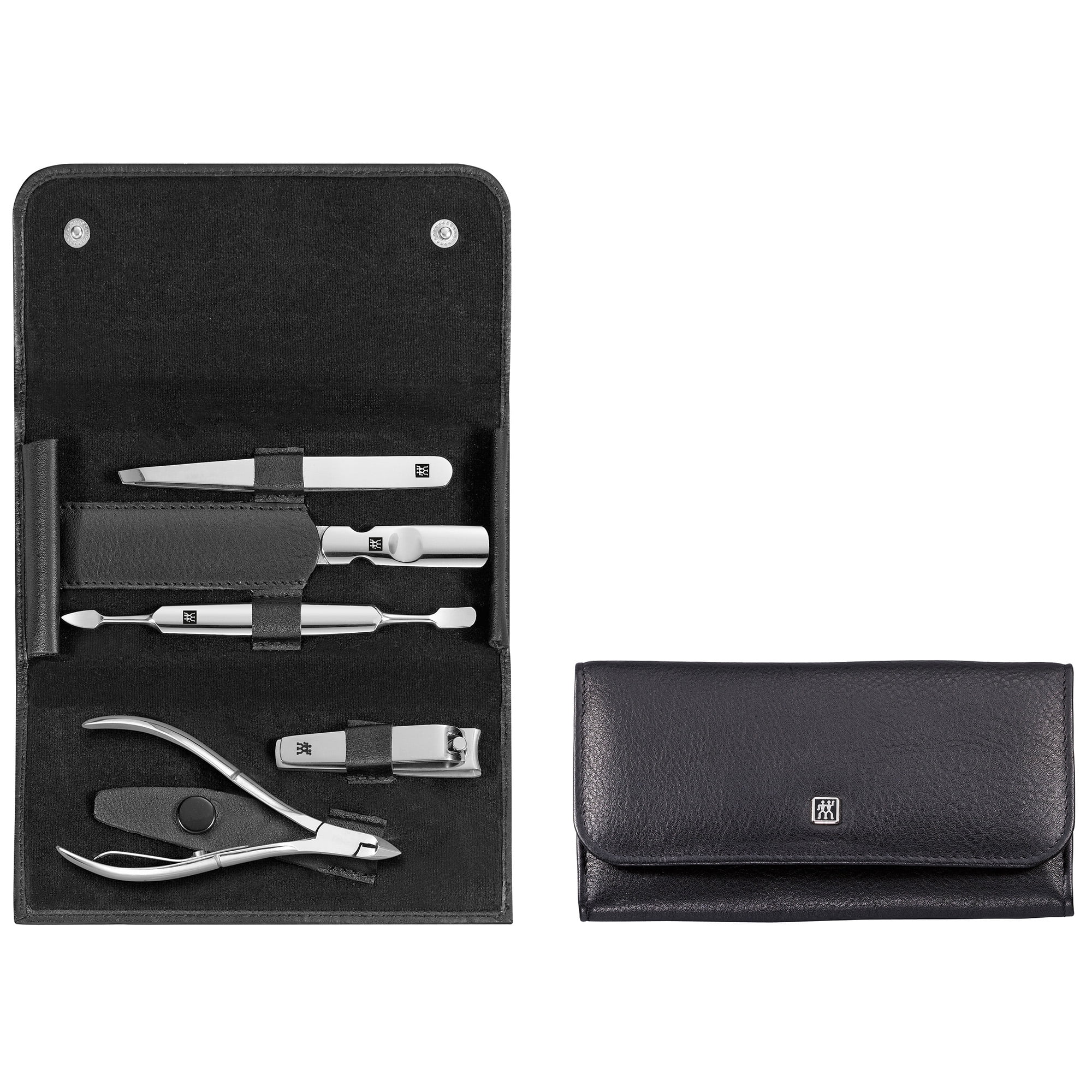 ZWILLING TWINOX Premium 6-pc Manicure Set with Black Leather Case