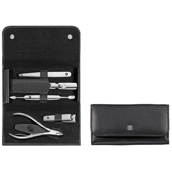 ZWILLING Beauty Classic Inox 6-pc Manicure Set with Black Leather Case