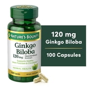 Nature’s Bounty Ginkgo Biloba, Memory Support Herbal Supplement, 120 mg, 100 Count
