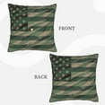 thumbnail image 3 of Bingfone Jungle Green Camo USA Flag Linen Throw Pillow Covers Cushion Case Pocket Button Vintage Farmhouse Pillowcase for Sofa Couch Bed 18"x18", 3 of 9