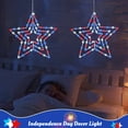 thumbnail image 5 of LHNFT Memorial Day 4th of July Decorations, Red White and Blue Patriotic Decor Star Lights,Timer 13.8In Iron Frame Fairy Star Lights, 8 Mode with Remote Window Wall Silhouette for Home, 5 of 8