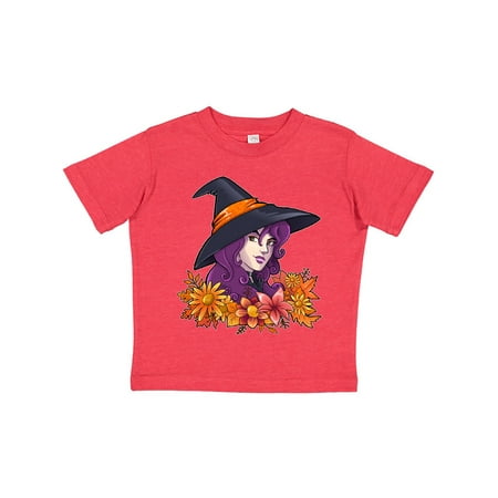 

Inktastic Witch with Autumn Flowers and Leaves Gift Toddler Boy or Toddler Girl T-Shirt