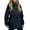 Navy Blue, variant on Women Waterproof Long Hooded Zip-Up Long Sleeves Rain Jacket Trench Coats Windbreaker Travel Jacket Navy Blue XXL