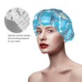 thumbnail image 5 of Dolphin Shower Cap, Reusable Bath Hair Hat for all Hair Lengths Hair Cover with Elastic Band Double Waterproof Layers Bathing Hat, 5 of 5