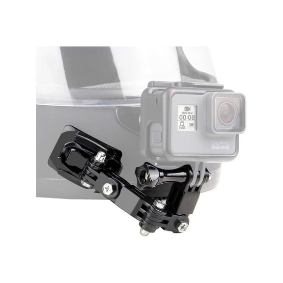 Motorcycle Helmet Chin Mount Kits for GoPro Hero 12 11 10 9 8 7 6 5 4 Hero Session, AKASO, SJCAM, Yi Action Camera Includes Adhesive Pads Flat Curved J-Hook Mount