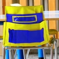 thumbnail image 6 of Oxford Cloth Chairback Organizer and Label Slot for Classroom Daycare Yellow Blue, 6 of 8