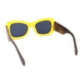 thumbnail image 4 of Womens Buffed Sleek Mod Oversized Butterfly Fashion Sunglasses Yellow Brown - Black, 4 of 4