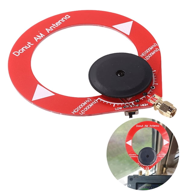 Antena Circular SW Portátil MW Small Am MW/SW para Radio () Rojo
