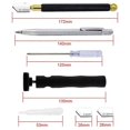 thumbnail image 5 of 1 Set Glass Cutter, Alloy Incisive Professional Glass Cutting Tool with 3 Cutter Heads Marking Pen, 5 of 5