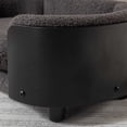 thumbnail image 3 of Furvclv Dog Sofa Bed, Pet Elevated Soft Bed, Solid Wood Legs And Curved Backrest Dog Bed, Modern Removable And Washable Velvet Cushion Pet Sofa For Cat Dog, 3 of 9