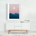 thumbnail image 2 of Icelandic Moonrise - Iceland Photography Moon Landscape Mountain Nature Scenic Pastel Night Sky White Framed Wall Art Print 12 x 18 inches, 2 of 3