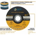 thumbnail image 2 of 100 PCS 4-1/2" x .040" x 7/8" Ruedas cortadas Discos de corte de metal de acero inoxidable, 2 of 5