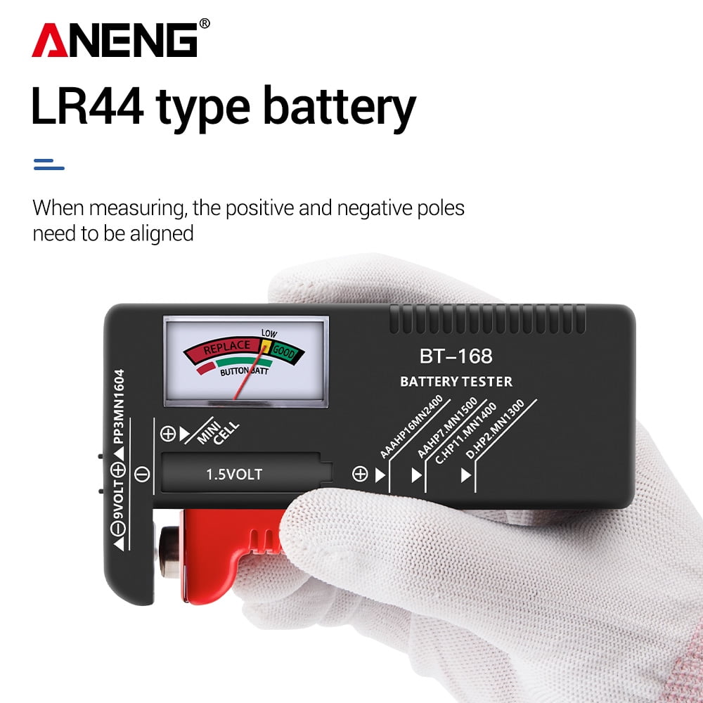 BT-168 Button-Battery Checker Universal Pointer Display Tester 1.5V/9V AA AAA Button-Battery Capacity Diagnostic Tool