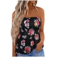 thumbnail image 1 of Blusa de tubo con hombros descubiertos y estampado cómodo para ocio y moda para mujer Fridja  nalpqowj63374, 1 of 7