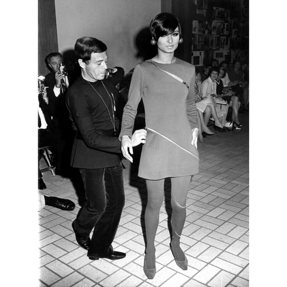 Rudi Gernreich Dressing A Model At A New York Fashion Show History (18 x 24)