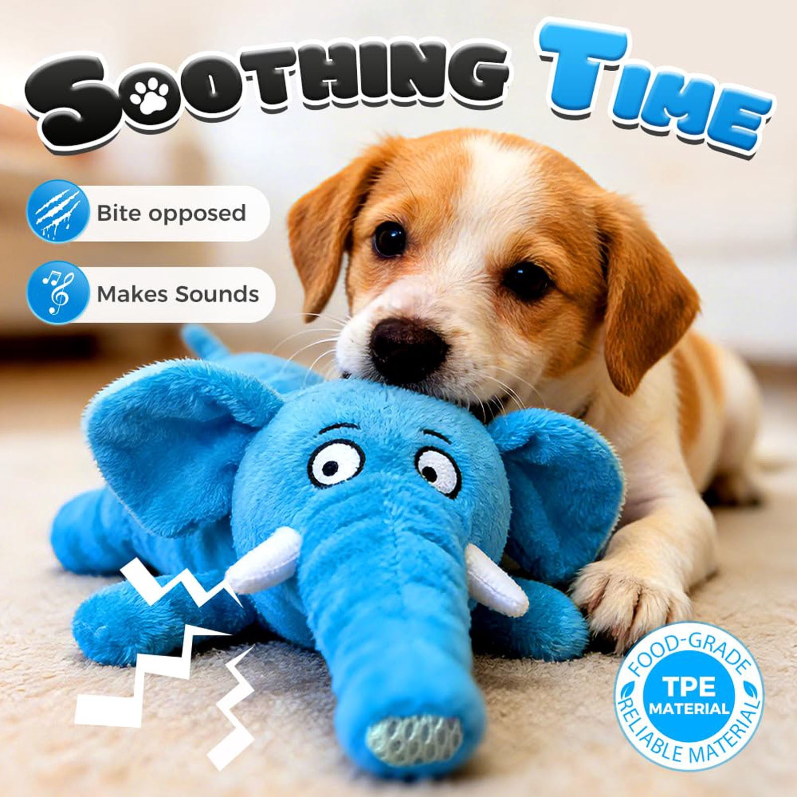 BSJJY Pet Squeaky Toy C, Interactive Soft Puppy Chew Toy, Indestructible for Small to Medium Dogs, Long-Lasting, Cute Design