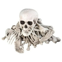 2025 Bag of Bones - 28 Pc Realistic Skeleton Bones & Skull Set for Halloween Decor (Lifesize Horror Props, DIY Party Scatter)