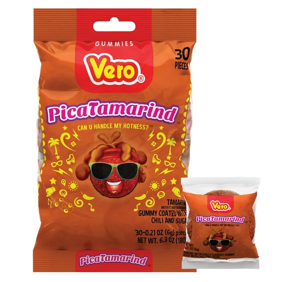 Vero Pica Tamarind Flavored Gummy Chili & Sugar, 6.3 oz Bag