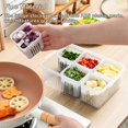 thumbnail image 2 of MesaSe Refrigerator Storage Box Replacement Transparent 6 Grid Stackable Home Kitchen Ginger Organizer Drainer Accessories, 2 of 10