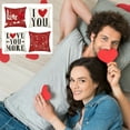 thumbnail image 4 of 4PC Valentine's Day Pillowcases For Girlfriend Pillow Cushion Home Printing Pillow Set Sofa Bedside Cushion Valentine's Day Pillow Covers, 4 of 5