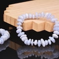 thumbnail image 3 of Natural Blue Lace Agate 4-7mm Nugget Chips Shape Smooth Cut Beads Stretchable Bracelet for Men & Women., 3 of 5