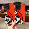 thumbnail image 3 of Funda De Cuero De PU Para iPhone 14 12 13 11 Pro MAX 11Pro 12Pro 13Pro SE 2022 7 8 Plus X XR XS Dibujos Animados Mario Protector De Cámara De Silicona Suave A Prueba De Golpes Cubierta Trasera, 3 of 4