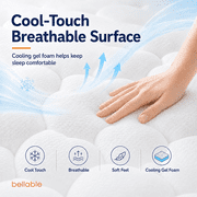 Bellable 14-inch King Hybrid Mattress, Medium-Firm Memory Foam and Innerspring in a Box