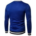 thumbnail image 3 of Krdevn Mens Shirts - Men's V Neck Sweater Jumper Solid Sweater Top,Mens Fall Shirts,Color:Blue,Size:S, 3 of 3
