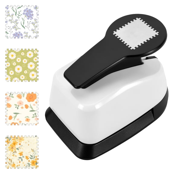 Threns Stamp Punch, Stamp Puncher, 1.5 inch Postage Stamps Punches, Lever Paper Punches for Crafting,Craft Cutter Hole Puncher for Scrapbooking Journaling Card Making