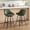Faux Leather-Green, variant on ONEVOG 25.6" Swivel Bar Stools Set of 2,Faux Leather Upholstered Counter Stools with Full Back,Modern Counter Height Bar Stools with Black Metal Legs,Black