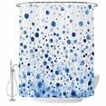 thumbnail image 2 of Blue Polka Dot Waterproof Fabric Shower Curtain,Modern Art Abstract Watercolor Dot Waterproof Fabric Shower Curtain for Bathroom Curtains Bathtubs Hotel Shower Curtains with 12 Hooks Standard 66x72, 2 of 8