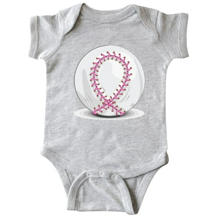 

Inktastic Pink Breast Cancer Ribbon Baseba Gift Baby Boy or Baby Girl Bodysuit