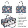 thumbnail image 2 of Large Capacity Tote Bag,Pioneer Flower Floral Print Pattern Handbag Fashion Luxury Tote Bag,15.7"x13"x 5.1" Inches,Laptop Compatible, 2 of 6