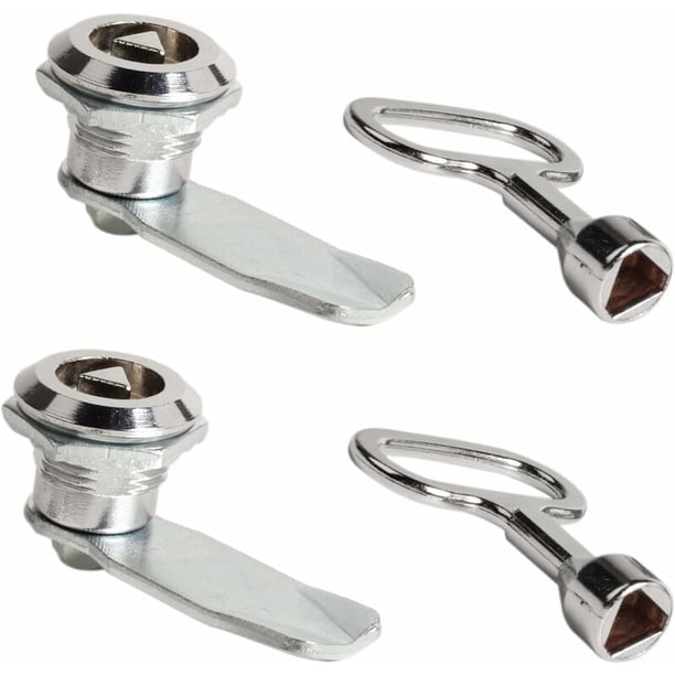 Sets Mailbox Lock 20mm Furniture Lock Socket Lock with Triangle Key Locker Mailbox Security Zinc Alloy Triangle Key for Cabinets