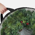thumbnail image 4 of Moocorvic Christmas Wreath Storage Bag 30", Clear Xmas Wreath Storage Container Garland Artificial Wreath Storage Holder WaterProof with Handles (30 Inch, White), 4 of 6