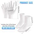 thumbnail image 6 of White Silicone Moisturizing Socks & Gloves (1 Pair Each) for Intensive Hydration, Roughness Relief & Callus Treatment, Hydrating Skin Care for Dry, Cracked Hands & Feet, Suitable for Most Sizes, 6 of 8