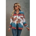thumbnail image 2 of EASYBRAUS Women Aztec Knit Jacket Short Coat Button Pocket Casual Warm Cardigan, 2 of 8