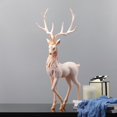 thumbnail image 1 of Creative Reindeer Ornaments Light Luxury Collectible Modern Deer Decoration for Living Room Window Xmas Gifts Furnishings Figurine Statue Standing Red, 1 of 9