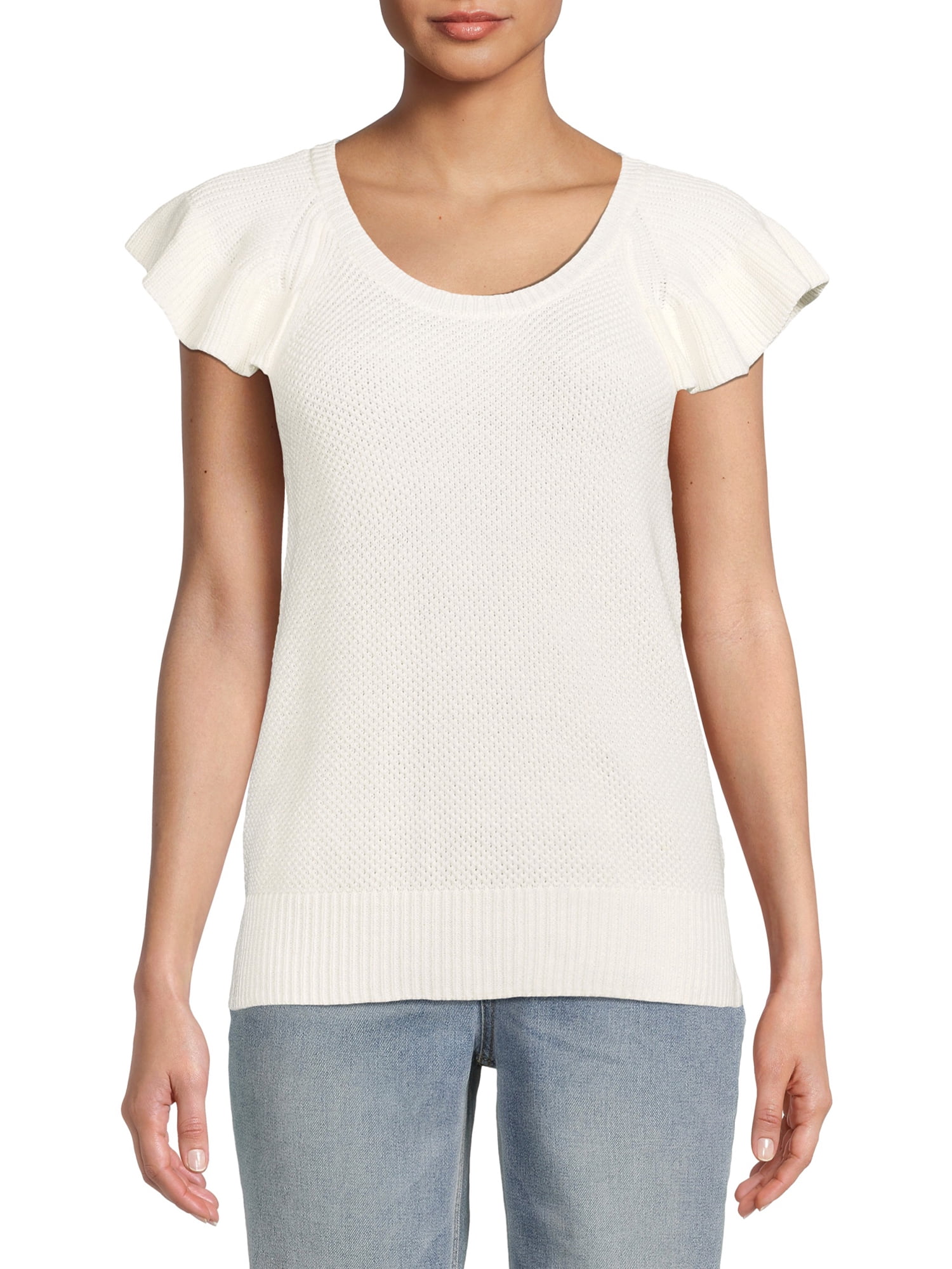 Flutter Sleeve Sweater - Walmart 