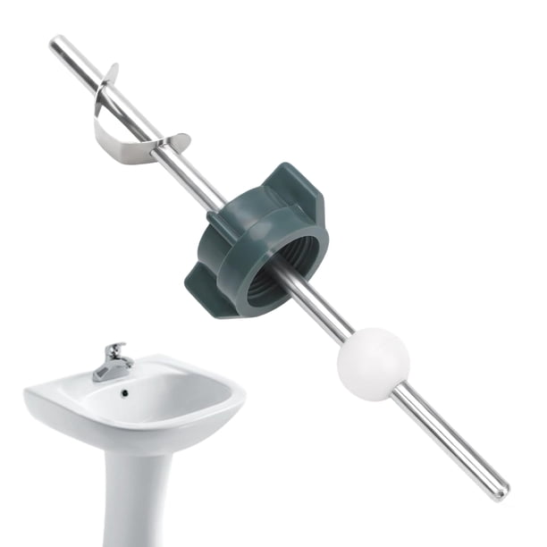 4-Pack Lavatory Pop-Up Center Piece Assembly – Bathroom Sink Ball Rod Replacement Parts, Chrome Plated Metal, Compatible With Price Pfister & Popular Brands, Green
