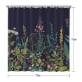 thumbnail image 5 of Waterproof Beautiful Colorful Floral Shower Curtain 72x72 Inch Boho Style Polyester Unique Shower Curtain for Bathroom Hotel Home Decor with 12 Plastic Hooks, 5 of 5