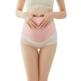 thumbnail image 2 of Baywell Women's Maternity Underwear Over Bump Cotton Pregnancy Panties Plus Size High Waist Seamless Briefs 3 Pieces Pink M-4XL, 2 of 9