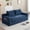 Blue, variant on HAIXIAO 2 in 1 Versatile Foldable Couch Bed in Velvet - High-Density Foam Loveseat with Storage Pockets, for Apartment Office Living Room, No Assembly, Black