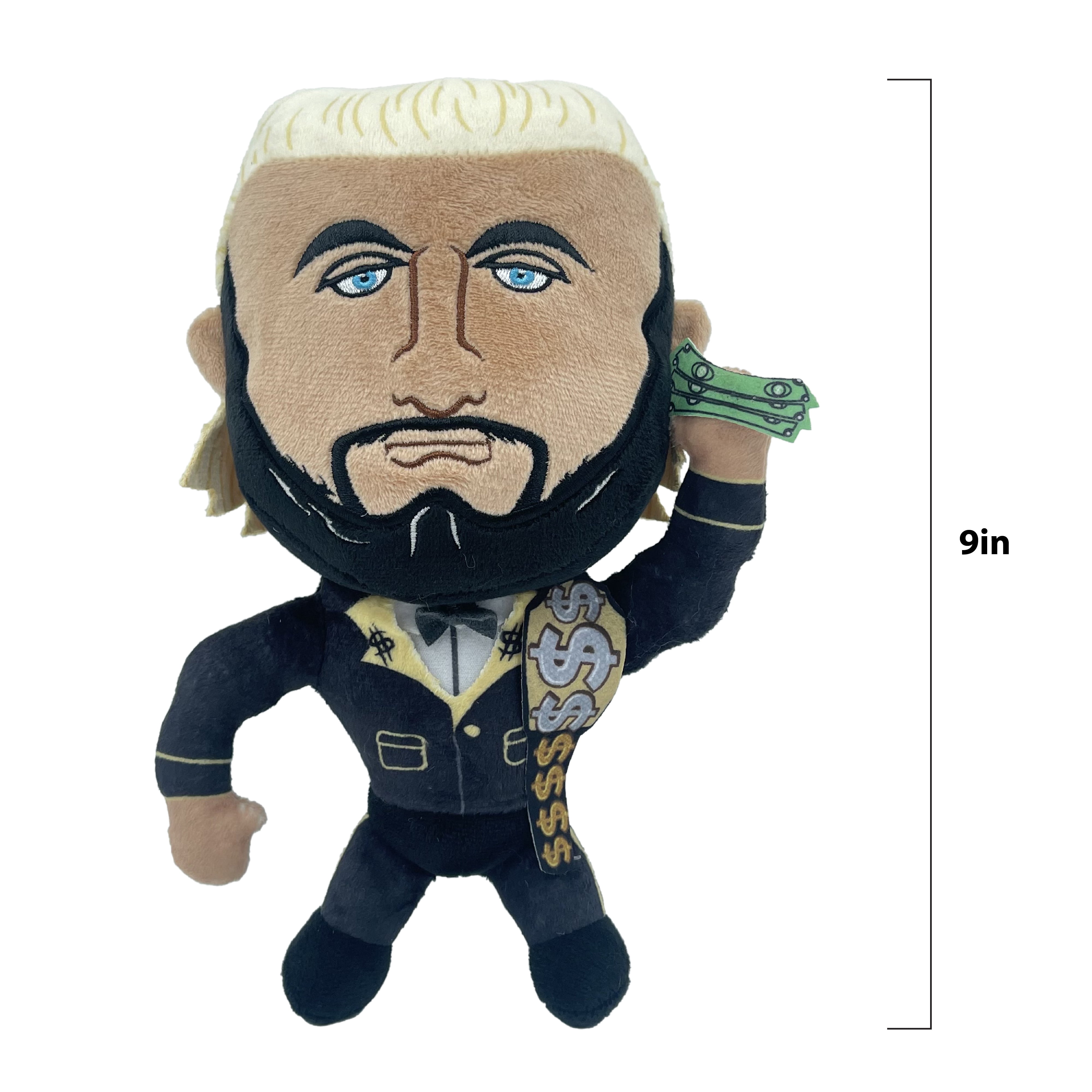 WWE 9" Plush Million Dollar Man, Stuffed Action Figure, Children Ages 3+