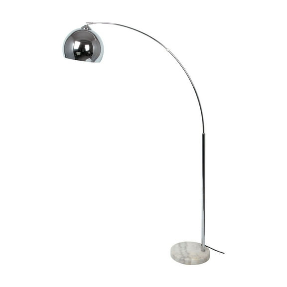 Euro Style Collection Munich 69" Arched Floor Lamp-Silver