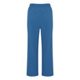 thumbnail image 5 of WULMLEO Women's Cotton Linen Pants,Summer Casual Loose Lightweight Straight Leg Pant with Pockets Blue XL, 5 of 7