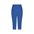 thumbnail image 4 of AzureSilk Women's Casual -Color Diamond-studded Slim-fit Cropped Bottoming Pants, Size S-3XL, 4 of 4