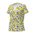 thumbnail image 2 of Naloa Tropical Lemon Print T-Shirts Short Sleeve V Neck Tees for Women Fashion Tops Trendy Lightweight Soft Casual Summer Outfits Clothes, 2 of 5