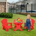 thumbnail image 5 of Costway Ensemble de Table et Chaises pour Enfants en Plastique 3 Pcs Mobilier de Jeu Intérieur/extérieur Rouge, 5 of 5