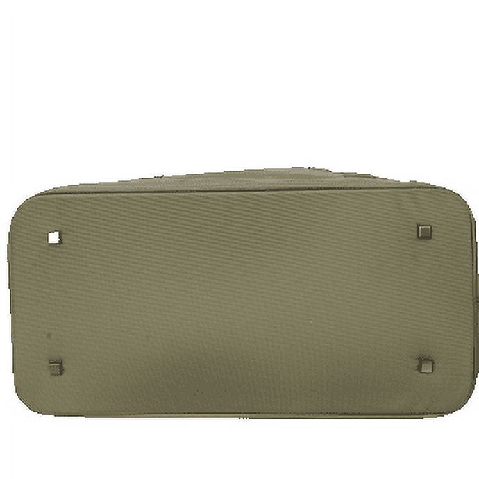 Swiss Tech Drop Bottom Travel Weekender Duffel - Olive/Black